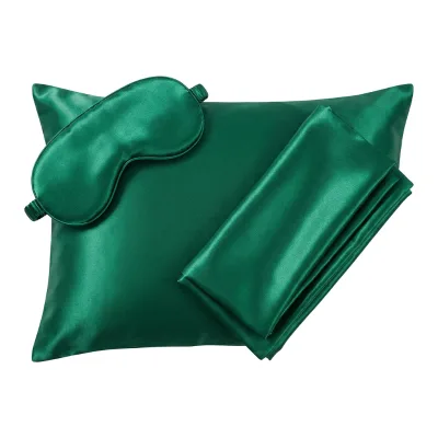Queen Size High Quality Pure Silk Satin Pillow with Floral Design Cooling Comfort