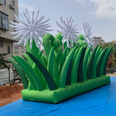Advertising Green Inflatable Balloon with Built-In Fan and Sun Resistant for Outdoor Event Decoration
