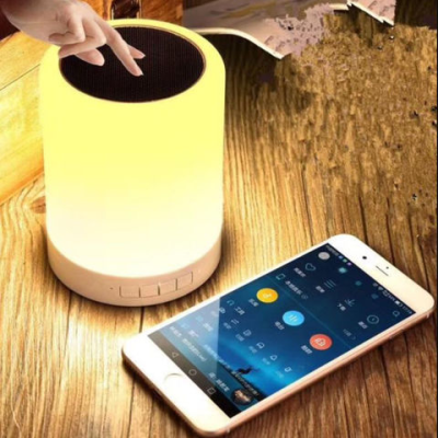 Bluetooth Speaker Touch Sensor Dimmable light portable speaker FMradio wireless led lamp speaker