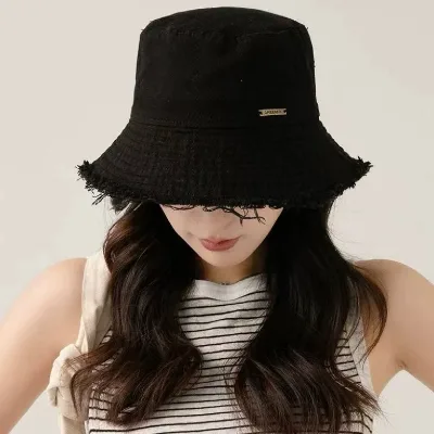 Fashionable Wide Brim Adjustable Small Face Sun Hat for Women Protection Outdoor Casual Versatile Bucket Hat