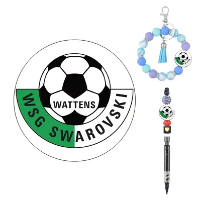 Western Printed Pens Football Baseball Hockey Silicone Focal Beads Charms Focal Beads Soccer Silicone Focal Bead Silicone Bulk