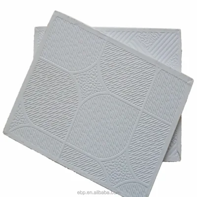 60x60cm Plaster Foil Back PVC Laminated Gypsum Ceiling Tiles