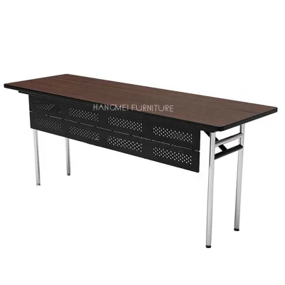 China Guangzhou Wholesale Folding IBM Rectangular Table With Metal Front Plate