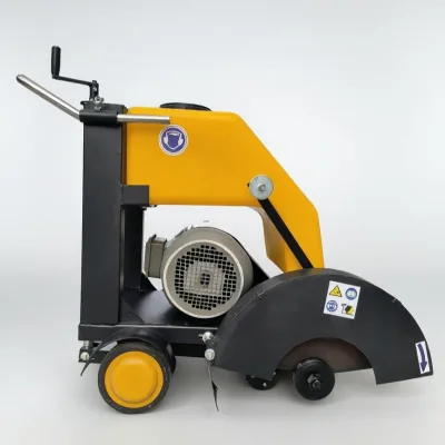Portable Electric Concrete Cutter with Motor 7.5KW Power Low Noise Wet Cutting & 37L Water Tank for Road Surface Cutting