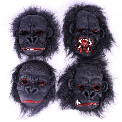 All Saints' Day Gorilla Monkey King Kong Horror Vinyl Rubberized Mask for Party Masquerade and Festive Decorations