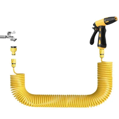 High-Pressure Telescopic Booster Hose for Car Wash Cleaning Magic Water Gun Household Spray Nozzle for Flowers Balcony Watering