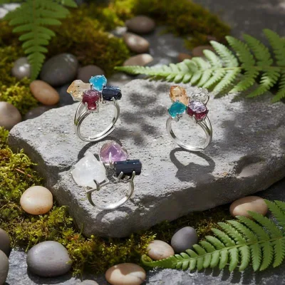 Wholesale High Quality Simple and Sophisticated Crystal Raw Stone Stone Gemstone Rings Natural Aquamarine Raw Stone for Souvenir