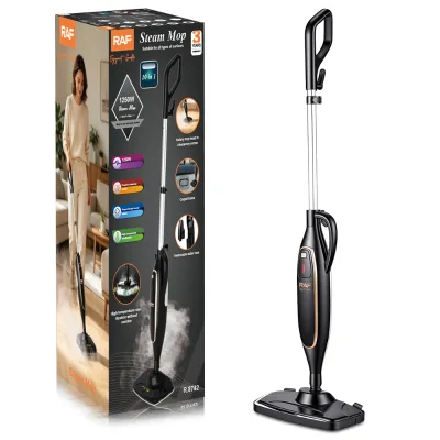 RAF R.8742 Upright Steam Cleaner Mop 1250W 330ML ABS Housing 10 in 1 Home Cleaning Machine with Mops and Brush Set with VDE Plug