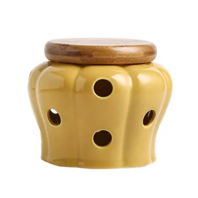 Ceramic Garlic Holder Storage for Kitchen, Garlic Saver