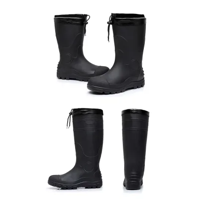 High Quality Four Seasons Anti-Smash Middle Tube Outdoor Warm Waterproof Safety PVC Adults Rain Boots