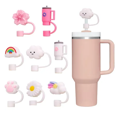 Universal 30-40oz Tumbler Accessories Eco-Friendly CE Certified Silicone Spill Proof Stopper Set for Vacuum Insulated Cups Lid