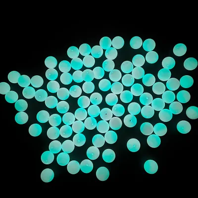10% OFF New Design Blue Green Luminous Fluorescent Beads Glowing in the Dark Round Ball Silicone Loose Beads