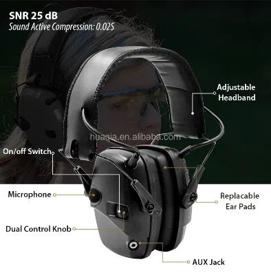 Safety ABS Material Hearing Protection Noise Cancelling Electronic Shooting Soundproof Russia Tactical Earmuffs Intercom
