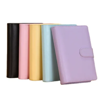 A6 Six-Hole PU Leather Ring Binder with Card Holder Budget-Friendly Filing Product Featuring 6 Metal Rings