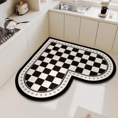 Odorless Innovation Non-Slip Absorbent Polyester Washable Kitchen Mat for Floor