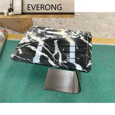 Side Table Coffee Marble Table Set Antique Noir Jade Natural  Marble  White Marble Side Table Lving Room