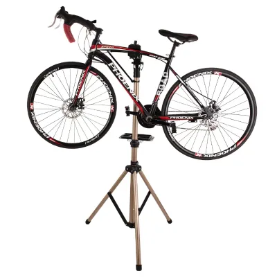 Folding Bicycle Repair Stand 360 Degree Rotation Adjustable Height High Strength Durable Bike Rack