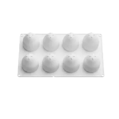 New 8-cavity Strawberry Fruit Shaped Food Grade Silicone Mousse Cake Chocolate Pudding Mold Wholesale