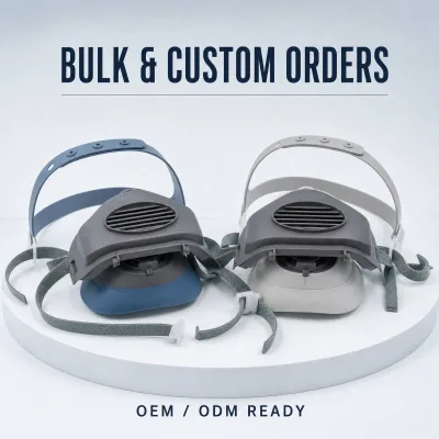 Chemical Resistant Rubber Seal Respirator with Filter Cartridges for Industrial Hazard Protection