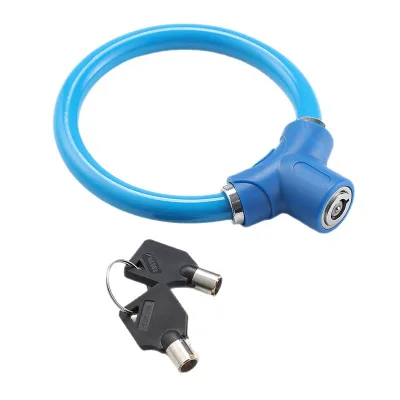 New Minimalist Bicycle Ring Lock Steel Cable Anti-Theft Key Lock for Mountain Road Bike Outdoor Portable Security Lock 4 Colors