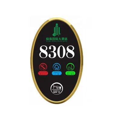 Hotel Digital LED Back Light Electronic Door Plates Room Number Plates