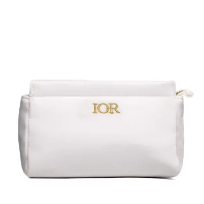White makeup bag Velvet Portable Cosmetic bag Embroidered makeup bag Customized Makeup Bag Manufacturer OEM customized makeup bag