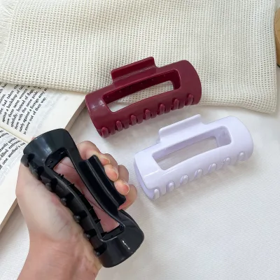Hot Selling Flexible Round Corner Unbreakable Square Hair Claw Clips Shatterproof Soft Silicone Hair Claw