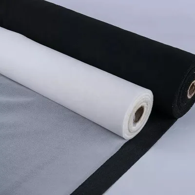 100% Polyester Woven Fusible Elastic Adhesive Interlining Taffeta Fabric for Garment Tailoring