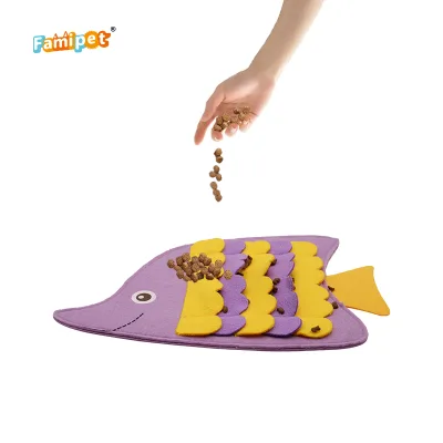 Famipet Wholesale Designer Washable Felt Puzzle IQ Training Pet Dog Snuffle Mat