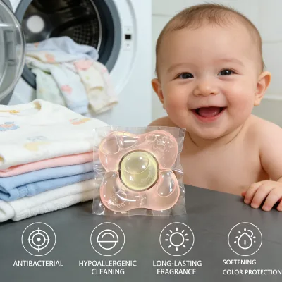 Three-chamber Environmentally Friendly 3-in-1 Laundry Capsule Antibacterial Hypoallergenic Laundry Glue Beads Lasting Fragrance