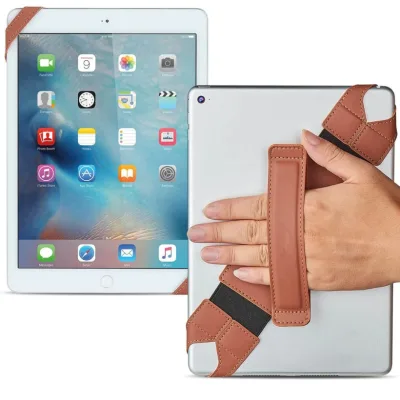 Wholesale Leather Mobile Phone Tablet Anti-fall 360 Degree Rotation Wrist Band Stand Holder Adjustable iPad