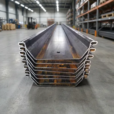 Grade 50 U Type Larssen Steel Sheet Pile SHINLONG SLU600-210 High Strength & Water Tightness for Deep Foundation