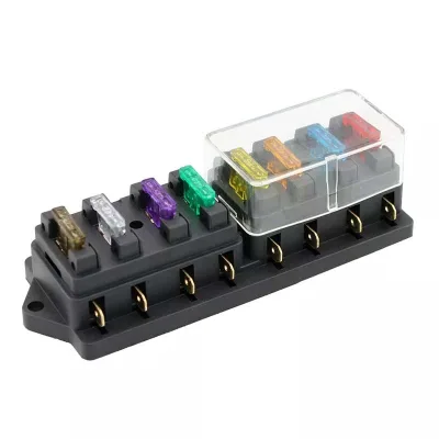 8 Way Fuse Box with Standard Fuses Car Circuit Blade Fuse Holder Block