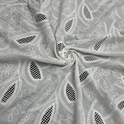 2024 Wholesale Price Elegant Lace Fabric Polyester Fabric Cutwork Cord Lace for Dress