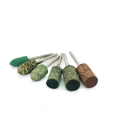 3mm Shank Cylindrical Conical Rubber Polishing Burr Point Bit OEM Rotary Grinding Head Buffing Wheel Abrasive Tools for