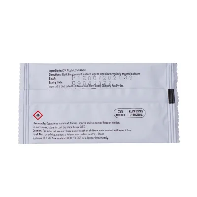 Oem Multi Purpose Cleaning Wet Tissue Individually Super Soft Non Woven Custom Logo Hang Wipes