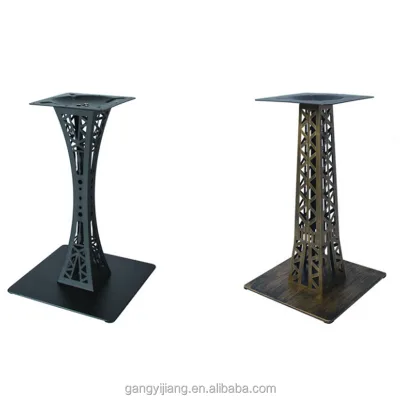 Custom Modern Tulip Chrome Table Base Iron Furniture Legs for Outdoor Dining Restaurants Hotels Home Office with Wood Panel