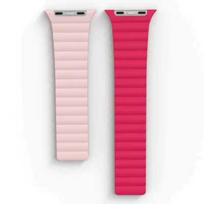 CM Patented Two Colors Reversible Magnetic Silicone Watch Wrist Belt for IWatch Series 49mm 46mm 45mm 44mm 42mm 41mm 40mm 38mm