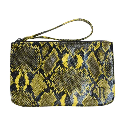 Snake Cardholder Gold Foil LOGO Deboss Custom Portable Clutch Bag Custom Source Bag Manufacturer