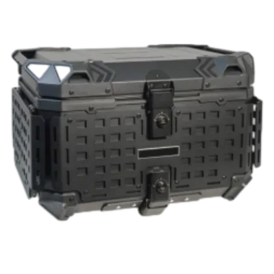 Hot Sale Aluminum Alloy Large Capacity Quick Release Waterproof Shockproof Armor Style Motorcycle Top Case