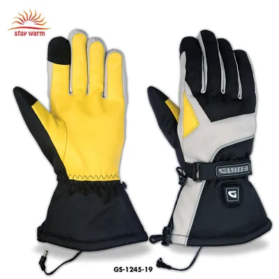 Unisex 7.4V Battery Powered Heated Gloves with Adjustable 3 Heat Levels for Outdoor Winter Sports and Motorcycle Riding