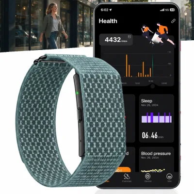 ODM OEM ETQ16 Screenless Fitness Tracker AI Recording Sleep Tracker IP67 Waterproof 10-Day Battery 160+ Sports Calorie Distance