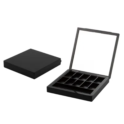 Luxury Custom 10-Hole Empty Magnetic Eyeshadow and Blush Palette Container Plastic Cosmetic Case