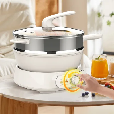 Multifunctional Home Nonstick Electric Frying Pan with Glass Lid