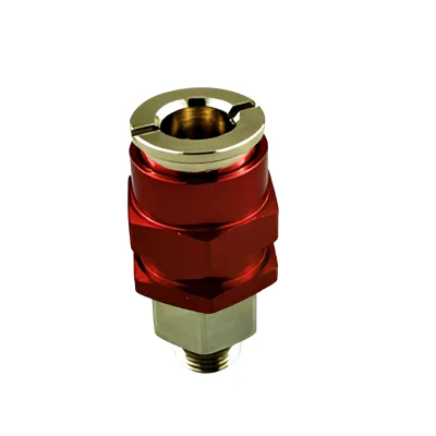 1/4 Inch NPT Red Anodized Nitrile Quick Coupler Plug Kit OEM Brand 1 Year Warranty for Automobile Maintenance