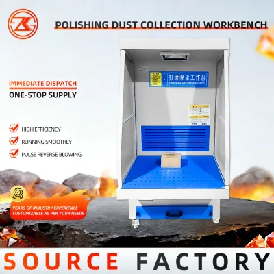 Polishing Dust Collection Workbench, Hardware Industrial Polishing Dust Collection Bench, Mobile Polishing Workbench