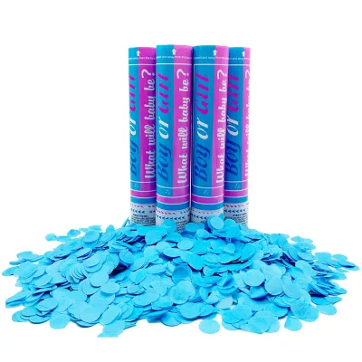 Gender Reveal Confetti Poppers Party Popper Confetti Cannon Confetti Shooter Gender Reveal Party Supplies