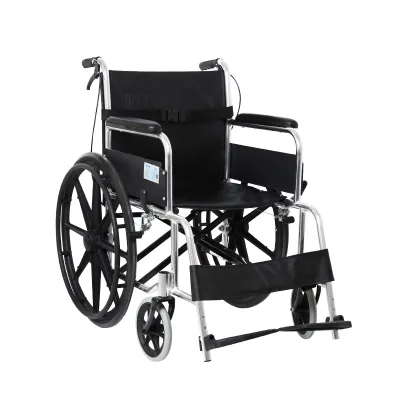 Cheap Lightweight Durable Folding Manual Aluminum Alloy Wheelchair Price With Commode for the Elderly and the Disabled