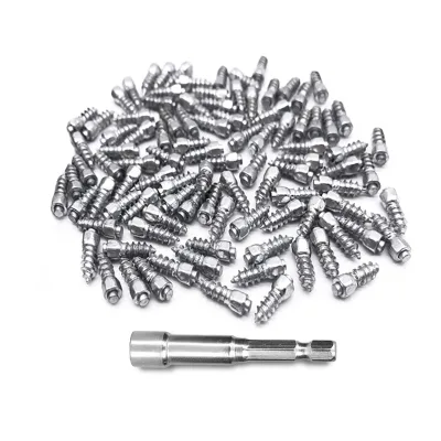 100pcs pack Anti Slip Snow Screw Stud Car off Sleeve Tool Road Screw Tire