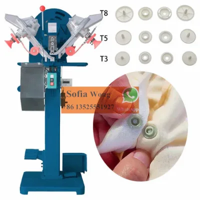 Customized Fully Automatic Metal Plastic Snap Button Attaching Machine  Plastic Fabric Snap Button Press Fastener